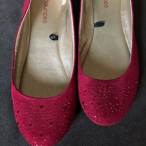 Maurices Sparkly Red Flats